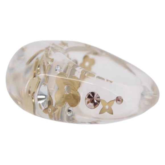 LOUIS VUITTON Uncle John Burgh Ring Plastic Clear M65863 LV Auth ar14373V