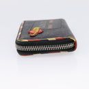 GUCCI GG Supreme Night Courier Coin Purse PVC Black Silver 496343 Auth ar14376-4