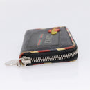 GUCCI GG Supreme Night Courier Coin Purse PVC Black Silver 496343 Auth ar14376-5