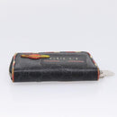 GUCCI GG Supreme Night Courier Coin Purse PVC Black Silver 496343 Auth ar14376-7