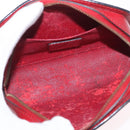 LOUIS VUITTON Epi Dauphine PM Pouch 2 Set Red Yellow LV Auth ar14381-15