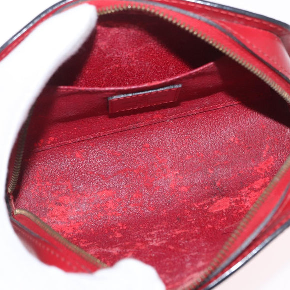 LOUIS VUITTON Epi Dauphine PM Pouch 2 Set Red Yellow LV Auth ar14381