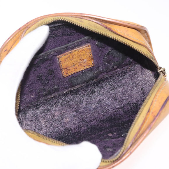 LOUIS VUITTON Epi Dauphine PM Pouch 2 Set Red Yellow LV Auth ar14381