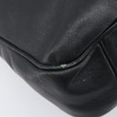 GUCCI Bamboo Hand Bag Leather 2way Black Gold 001 2113 1638 Auth ar14383-14