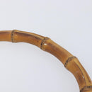 GUCCI Bamboo Hand Bag Leather 2way Black Gold 001 2113 1638 Auth ar14383-9