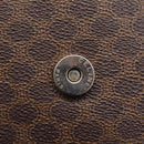CELINE Macadam Canvas Shoulder Bag PVC Leather Brown Gold Auth ar14395-17