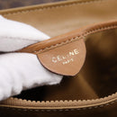 CELINE Macadam Canvas Shoulder Bag PVC Leather Brown Gold Auth ar14395-18