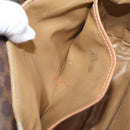 CELINE Macadam Canvas Shoulder Bag PVC Leather Brown Gold Auth ar14395-22