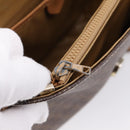 CELINE Macadam Canvas Shoulder Bag PVC Leather Brown Gold Auth ar14395-25