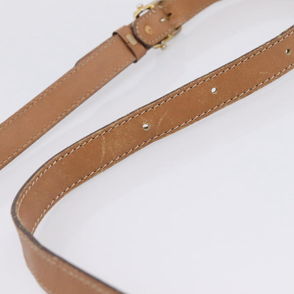 CELINE Macadam Canvas Shoulder Bag PVC Leather Brown Gold Auth ar14395
