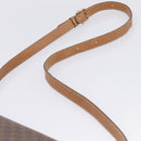 CELINE Macadam Canvas Shoulder Bag PVC Leather Brown Gold Auth ar14395-9