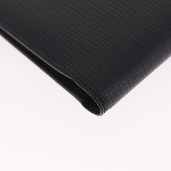 LOEWE Bifold Wallet Leather Black Auth ar14398