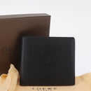 LOEWE Bifold Wallet Leather Black Auth ar14398-20