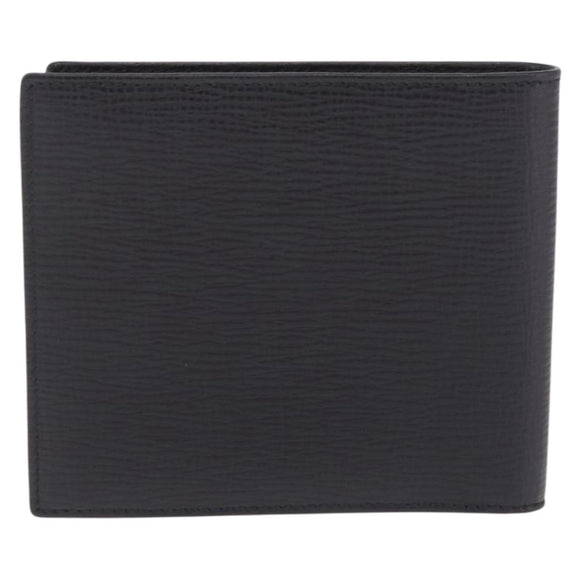 LOEWE Bifold Wallet Leather Black Auth ar14398