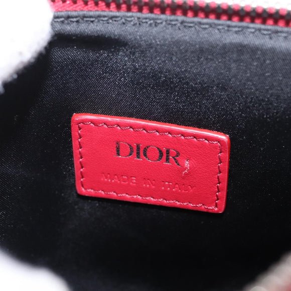 Christian Dior Trotter Canvas Oblique Saddle Belt Bag Leather Auth ar14406SAM