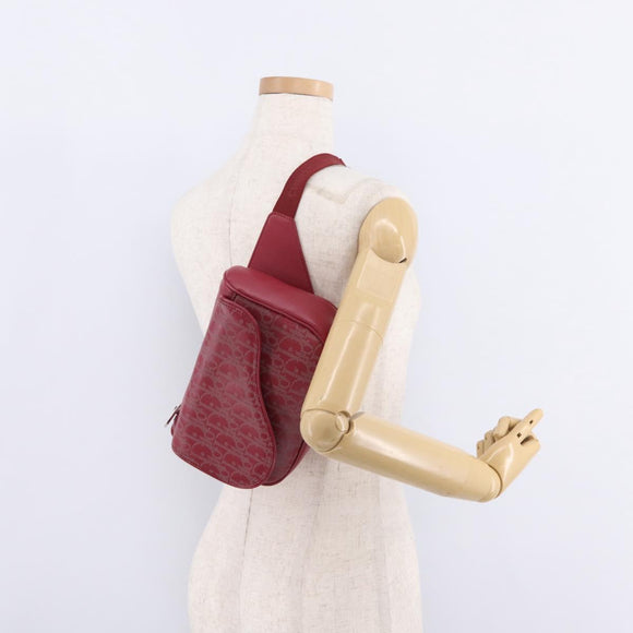 Christian Dior Trotter Canvas Oblique Saddle Belt Bag Leather Auth ar14406SAM