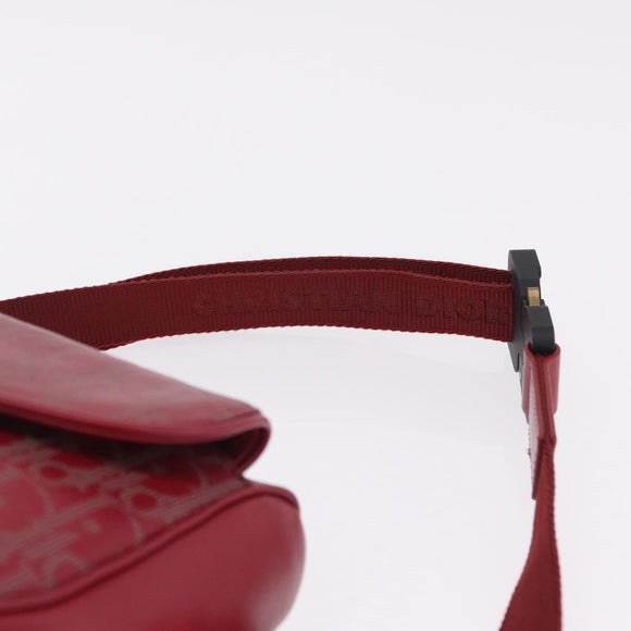Christian Dior Trotter Canvas Oblique Saddle Belt Bag Leather Auth ar14406SAM