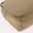PRADA Pouch Nylon Beige Silver Auth ar14414-11