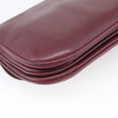 CELINE Shoulder Bag Leather Bordeaux Gold Auth ar14416-13
