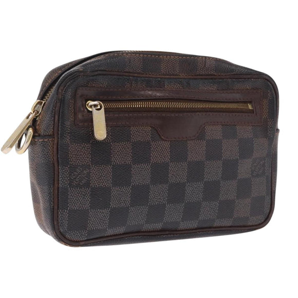 LOUIS VUITTON Damier Ebene Pochette Billets Macau Bag N61739 LV Auth ar14420
