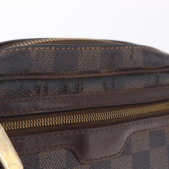 LOUIS VUITTON Damier Ebene Pochette Billets Macau Bag N61739 LV Auth ar14420