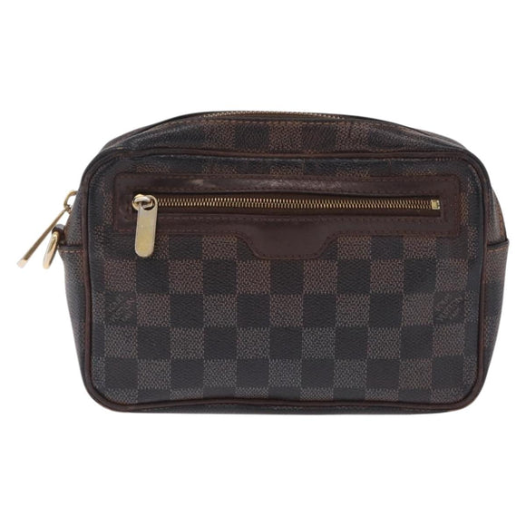LOUIS VUITTON Damier Ebene Pochette Billets Macau Bag N61739 LV Auth ar14420