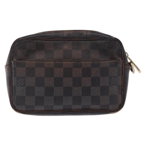 LOUIS VUITTON Damier Ebene Pochette Billets Macau Bag N61739 LV Auth ar14420