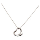 Tiffany & Co. Open Heart Necklace Ag925 Silver Auth ar14421-1