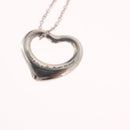 Tiffany & Co. Open Heart Necklace Ag925 Silver Auth ar14421-13