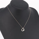 Tiffany & Co. Open Heart Necklace Ag925 Silver Auth ar14421-18