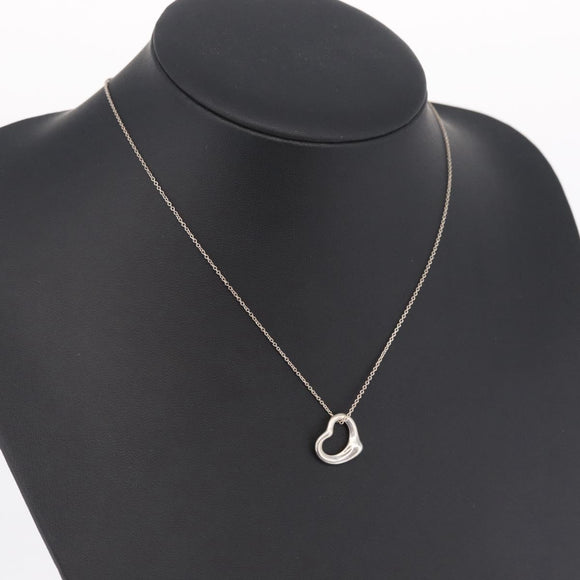 Tiffany & Co. Open Heart Necklace Ag925 Silver Auth ar14421