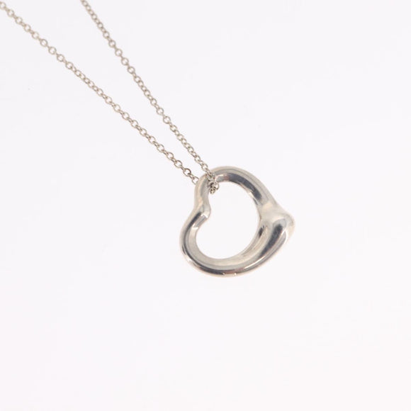 Tiffany & Co. Open Heart Necklace Ag925 Silver Auth ar14421