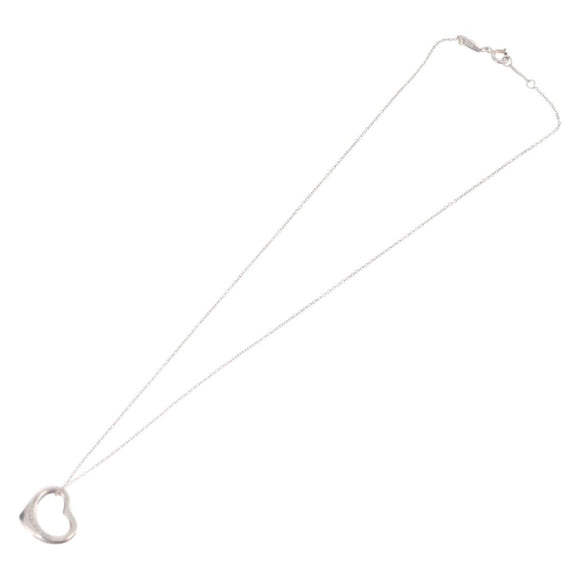 Tiffany & Co. Open Heart Necklace Ag925 Silver Auth ar14421