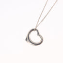 Tiffany & Co. Open Heart Necklace Ag925 Silver Auth ar14421-8