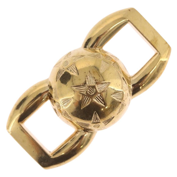 CELINE Brooch Metal Gold Auth ar14423