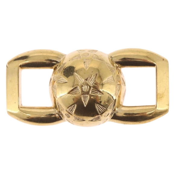CELINE Brooch Metal Gold Auth ar14423