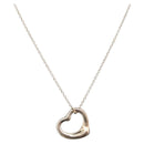 Tiffany & Co. Open Heart Necklace Ag925 Silver Auth ar14425-1