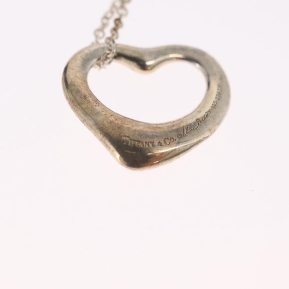 Tiffany & Co. Open Heart Necklace Ag925 Silver Auth ar14425