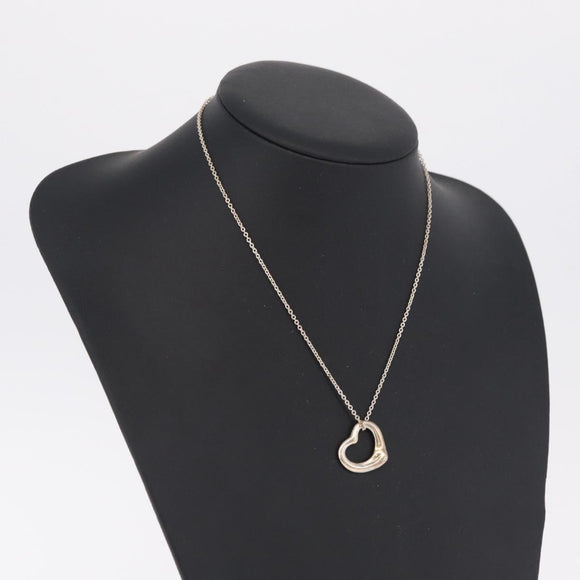 Tiffany & Co. Open Heart Necklace Ag925 Silver Auth ar14425