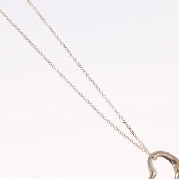 Tiffany & Co. Open Heart Necklace Ag925 Silver Auth ar14425