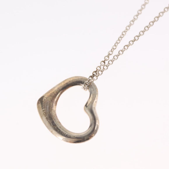 Tiffany & Co. Open Heart Necklace Ag925 Silver Auth ar14425