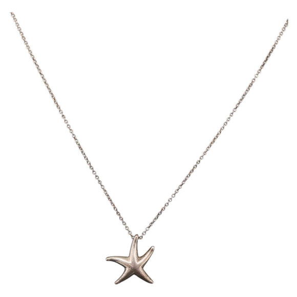 Tiffany & Co. Star Fish Necklace Ag925 Silver Auth ar14428