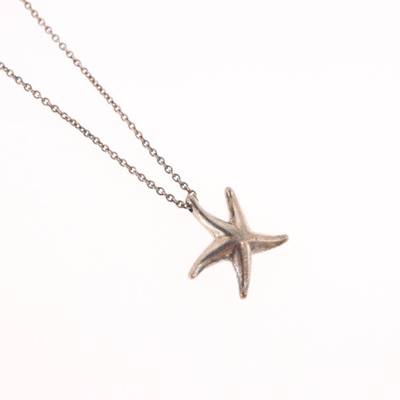 Tiffany & Co. Star Fish Necklace Ag925 Silver Auth ar14428