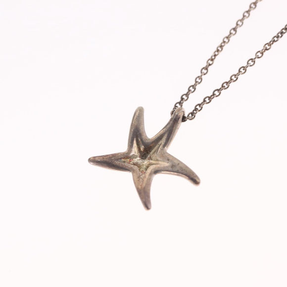 Tiffany & Co. Star Fish Necklace Ag925 Silver Auth ar14428