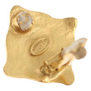CHANEL Earring Metal Gold CC Auth ar14430-11