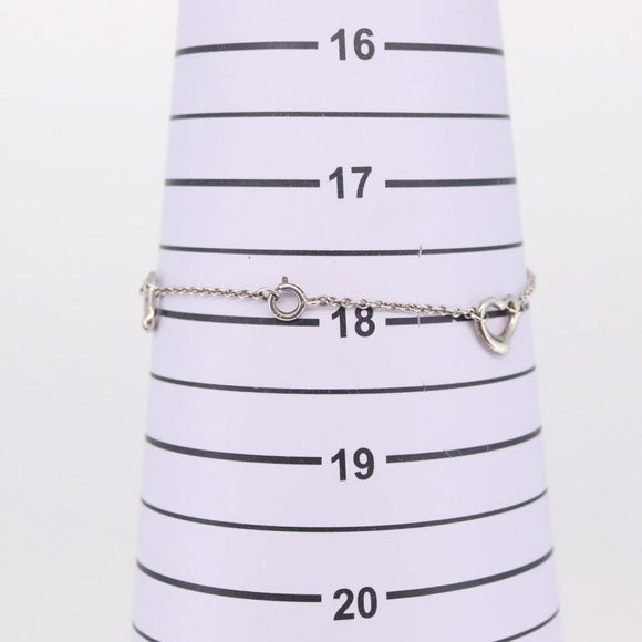 Tiffany & Co. Triple Open Heart Bracelet Ag925 Silver Auth ar14431M