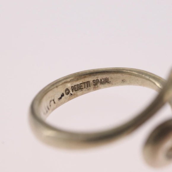 Tiffany & Co. Open Wave Ring Ag925 Silver #7(JP Size) Auth ar14433