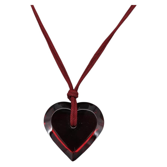 Baccarat Necklace Glass Red Auth ar14435