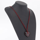 Baccarat Necklace Glass Red Auth ar14435-14