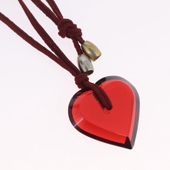 Baccarat Necklace Glass Red Auth ar14435